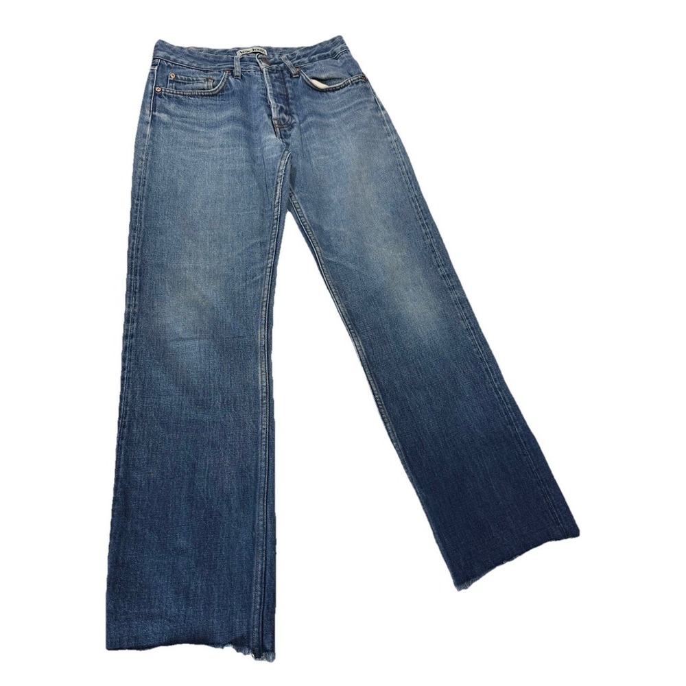 Acne Studios Jeans Women's 26 Mid‎ Blue Button Fly Denim Jeans
